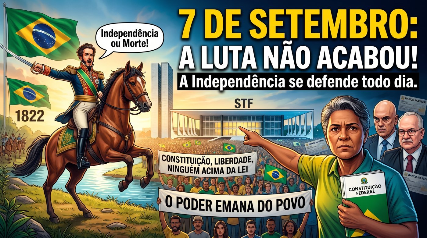 7 de Setembro: A Independência não terminou no Ipiranga - Editorial 07/09/2026